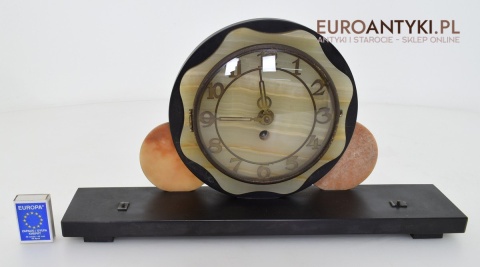 Zabytkowy zegar antyk marmurowy kominkowy na części dla zegarmistrza