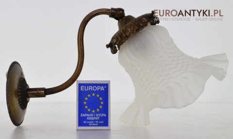 2 secesyjne kinkiety zabytkowe lampki ścienne do dworku