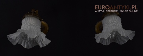 2 secesyjne kinkiety zabytkowe lampki ścienne do dworku