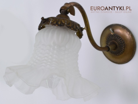 2 secesyjne kinkiety zabytkowe lampki ścienne do dworku