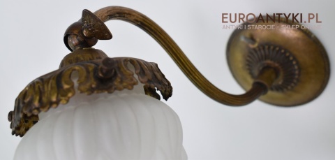 2 secesyjne kinkiety zabytkowe lampki ścienne do dworku