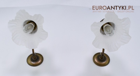 2 secesyjne kinkiety zabytkowe lampki ścienne do dworku