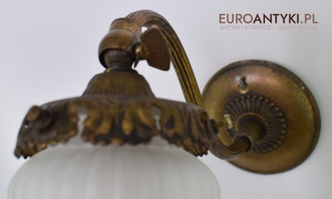 2 secesyjne kinkiety zabytkowe lampki ścienne do dworku