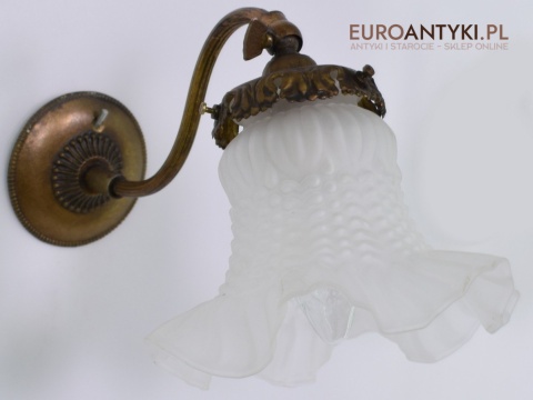 2 secesyjne kinkiety zabytkowe lampki ścienne do dworku