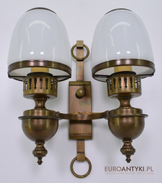 Kinkiet bankierski lampa ścienna bankierska retro vintage old fashion