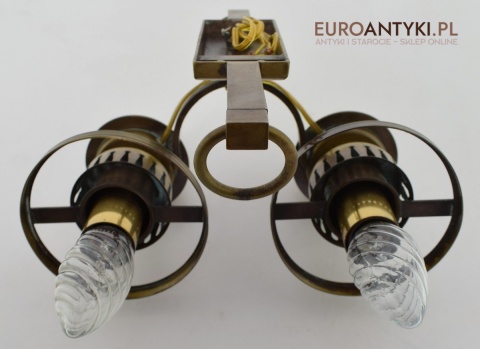 Kinkiet bankierski lampa ścienna bankierska retro vintage old fashion