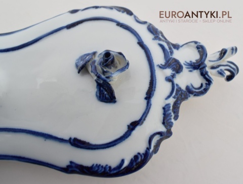 Kinkiet porcelanowy w stylu Delft lampka ścienna niebieska porcelanowa