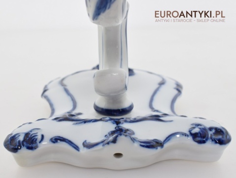 Kinkiet porcelanowy w stylu Delft lampka ścienna niebieska porcelanowa