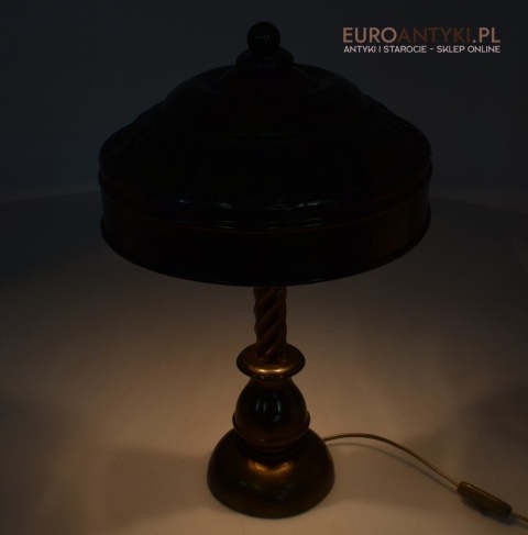 Secesyjna lampa gabinetowa lampka mosiężna do gabinetu antyczna