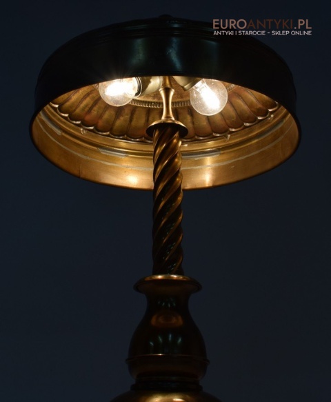 Secesyjna lampa gabinetowa lampka mosiężna do gabinetu antyczna