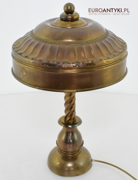 lampa mosiężna stołowa