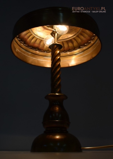 Secesyjna lampa gabinetowa lampka mosiężna do gabinetu antyczna