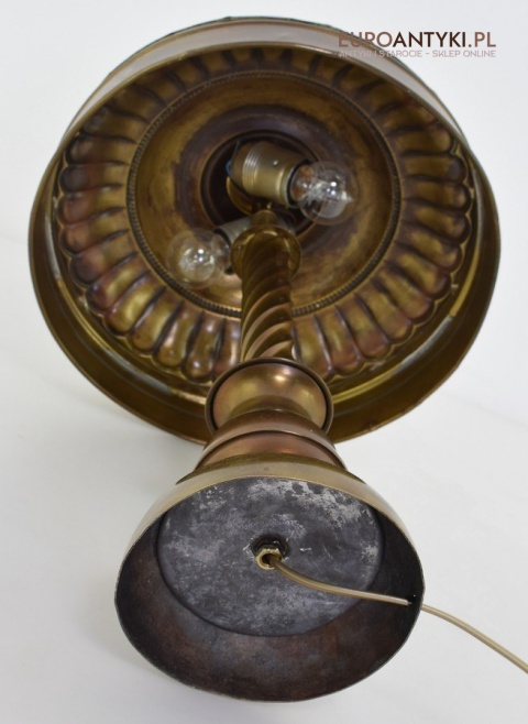 Secesyjna lampa gabinetowa lampka mosiężna do gabinetu antyczna