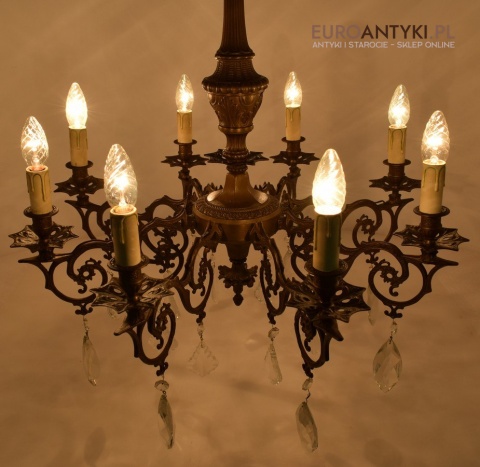 Wytworny żyrandol salonowy antyk do zamku oświetlenie do pałacu chandelier dworski