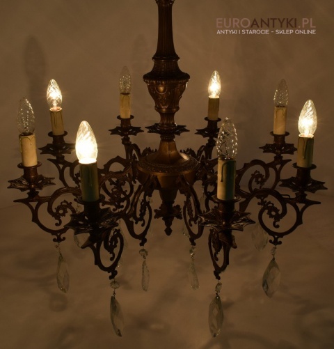 Wytworny żyrandol salonowy antyk do zamku oświetlenie do pałacu chandelier dworski