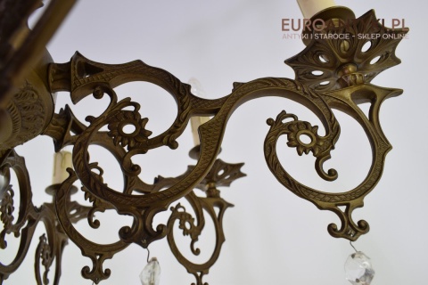 Wytworny żyrandol salonowy antyk do zamku oświetlenie do pałacu chandelier dworski