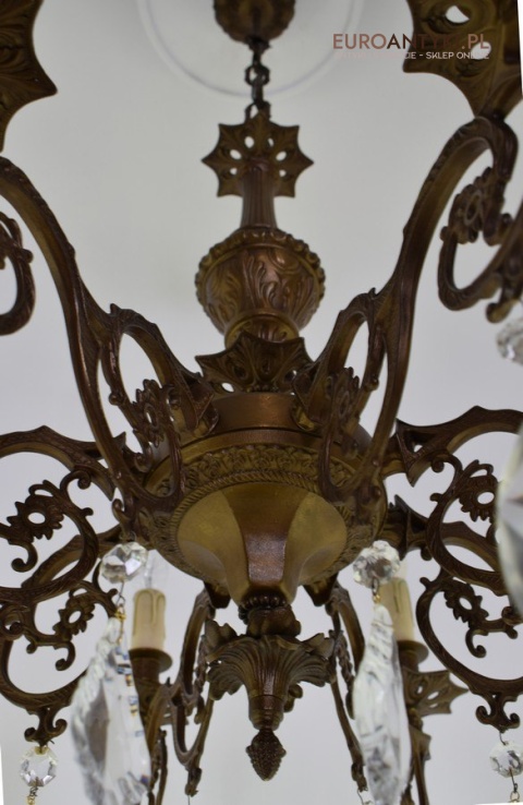 Wytworny żyrandol salonowy antyk do zamku oświetlenie do pałacu chandelier dworski