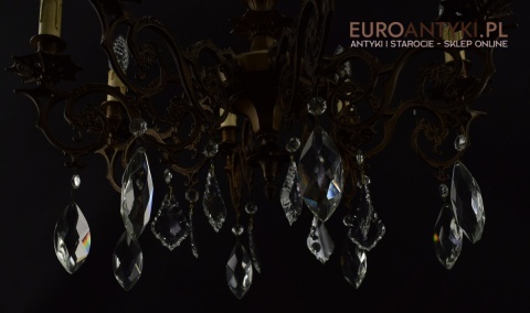 Wytworny żyrandol salonowy antyk do zamku oświetlenie do pałacu chandelier dworski