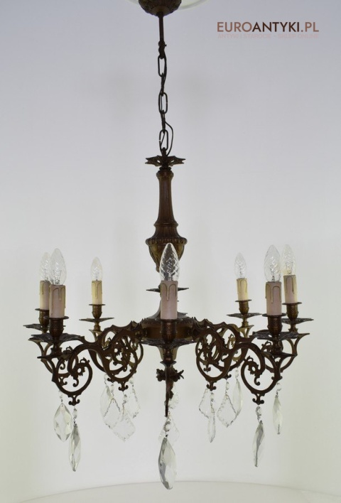 Wytworny żyrandol salonowy antyk do zamku oświetlenie do pałacu chandelier dworski