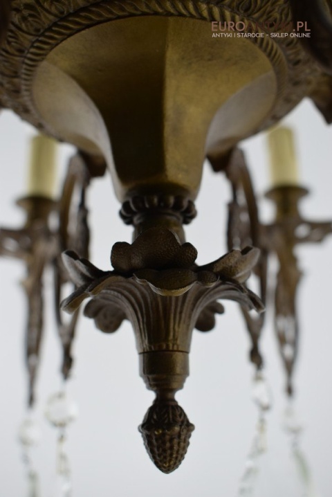 Wytworny żyrandol salonowy antyk do zamku oświetlenie do pałacu chandelier dworski