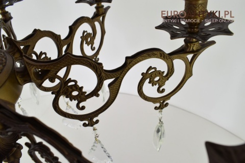 Wytworny żyrandol salonowy antyk do zamku oświetlenie do pałacu chandelier dworski