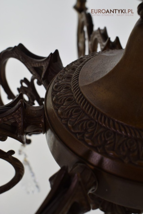 Wytworny żyrandol salonowy antyk do zamku oświetlenie do pałacu chandelier dworski