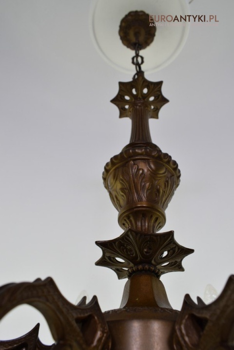 Wytworny żyrandol salonowy antyk do zamku oświetlenie do pałacu chandelier dworski