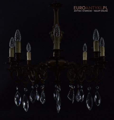 Wytworny żyrandol salonowy antyk do zamku oświetlenie do pałacu chandelier dworski