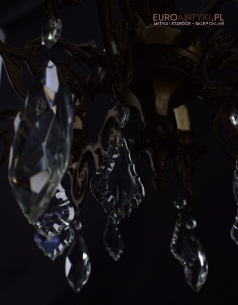 Wytworny żyrandol salonowy antyk do zamku oświetlenie do pałacu chandelier dworski