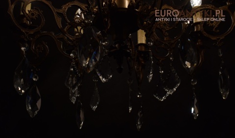 Wytworny żyrandol salonowy antyk do zamku oświetlenie do pałacu chandelier dworski
