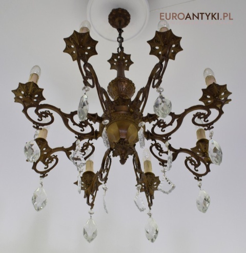 Wytworny żyrandol salonowy antyk do zamku oświetlenie do pałacu chandelier dworski