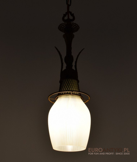 Zabytkowy zwis do holu lampa wisząca do ganku lampka vintage retro rustyk