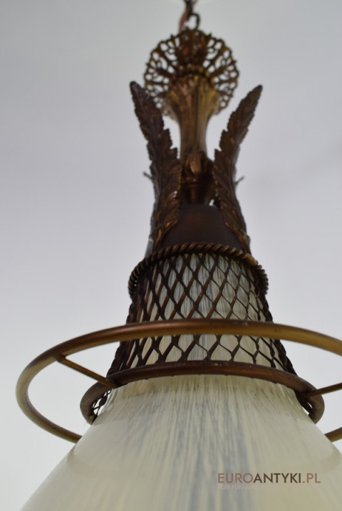 Zabytkowy zwis do holu lampa wisząca do ganku lampka vintage retro rustyk