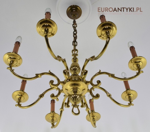 żyrandol złoty kolor