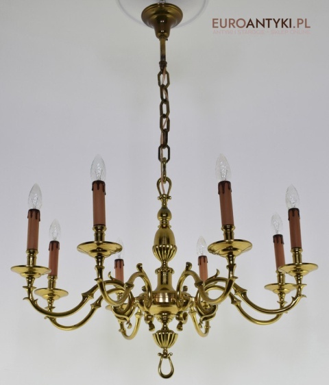 ekskluzywny złoty żyrandol