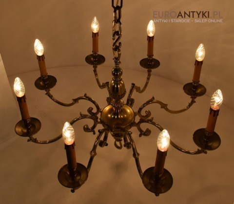 Złoty żyrandol mosiężny do salonu ekskluzywnego pomieszczenia pałacowego