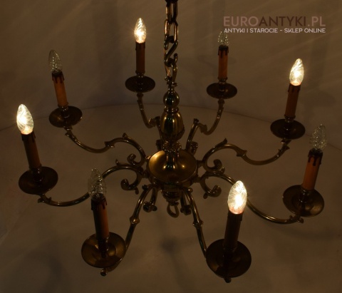 Złoty żyrandol mosiężny do salonu ekskluzywnego pomieszczenia pałacowego