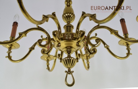Złoty żyrandol mosiężny do salonu ekskluzywnego pomieszczenia pałacowego