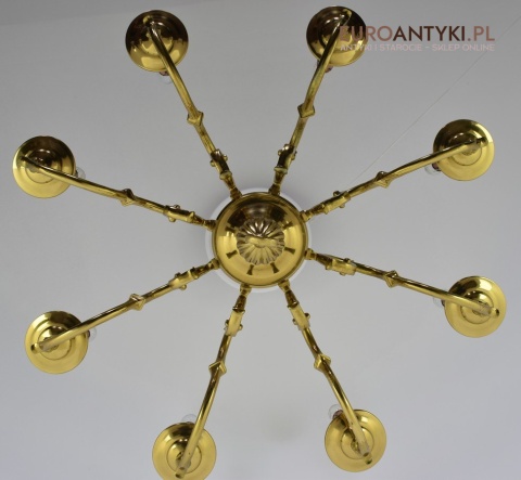 Złoty żyrandol mosiężny do salonu ekskluzywnego pomieszczenia pałacowego
