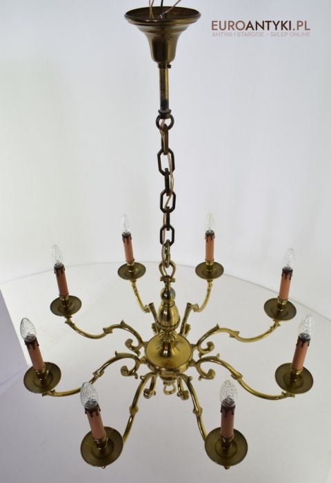 Złoty żyrandol mosiężny do salonu ekskluzywnego pomieszczenia pałacowego