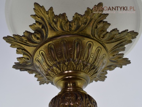 Żyrandol Napoleon antyczna lampa sufitowa z kloszami oświetlenie do zamku pałacu