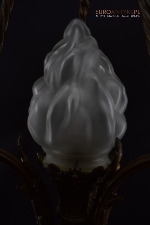 Żyrandol Napoleon antyczna lampa sufitowa z kloszami oświetlenie do zamku pałacu