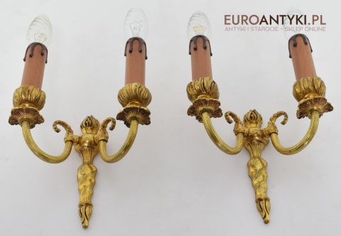 kinkiety stare złoto