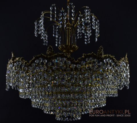 Antyk kryształowy żyrandol pałacowy do luksusowych wnętrz chandelier