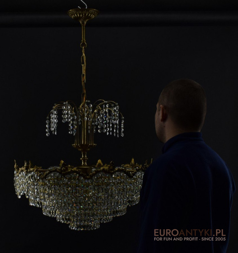 Antyk kryształowy żyrandol pałacowy do luksusowych wnętrz chandelier