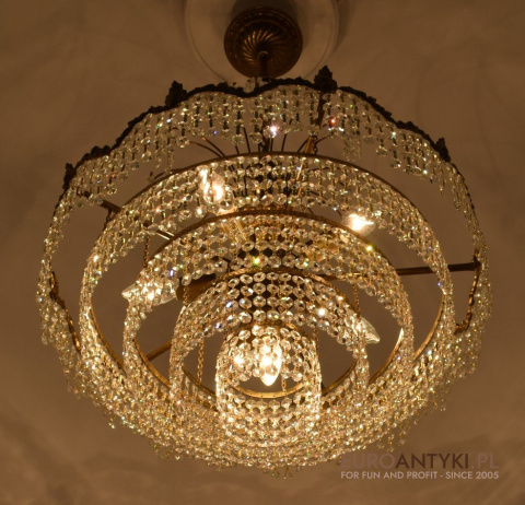 Antyk kryształowy żyrandol pałacowy do luksusowych wnętrz chandelier