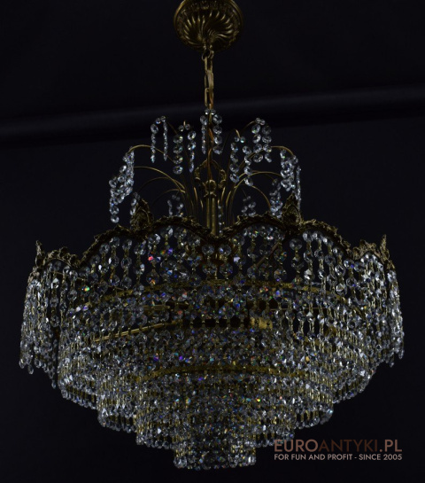 Antyk kryształowy żyrandol pałacowy do luksusowych wnętrz chandelier