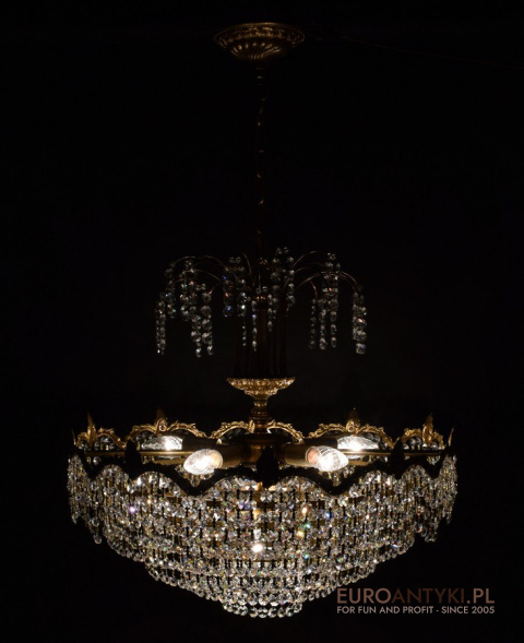 Antyk kryształowy żyrandol pałacowy do luksusowych wnętrz chandelier