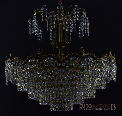 Antyk kryształowy żyrandol pałacowy do luksusowych wnętrz chandelier