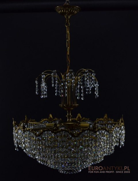 Antyk kryształowy żyrandol pałacowy do luksusowych wnętrz chandelier